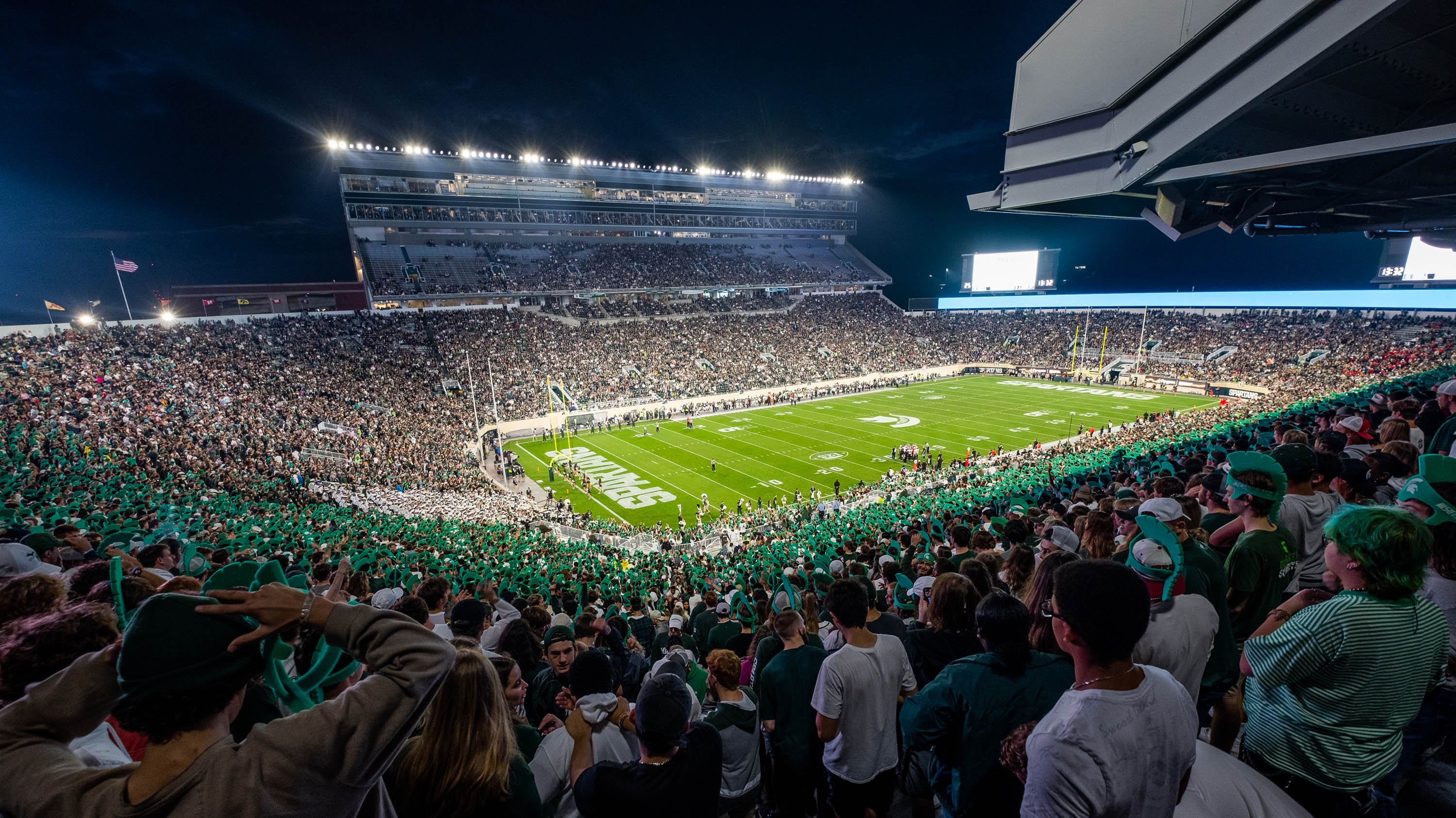 Spartan Stadium viewed from the stands during a game