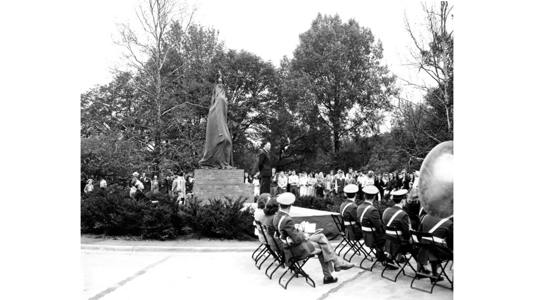 Band playing at Spartan Statue dedication