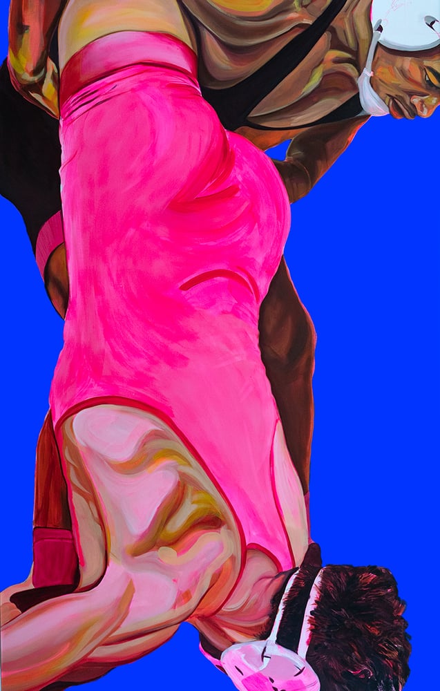 “Tossed” by Gustavo Uriel Ayala, which is part of the 2024 Masters of Fine Arts Exhibition.