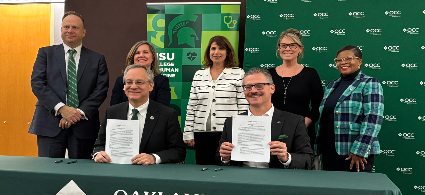 Many thanks to the team who helped celebrate the Early Assurance Opportunity Program between Michigan State University and Oakland Community College.