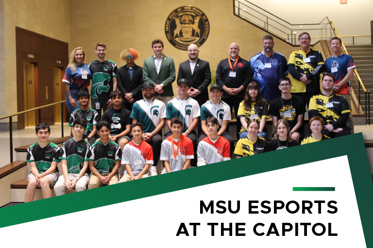 MSU Esports team at the Michigan State Capitol 