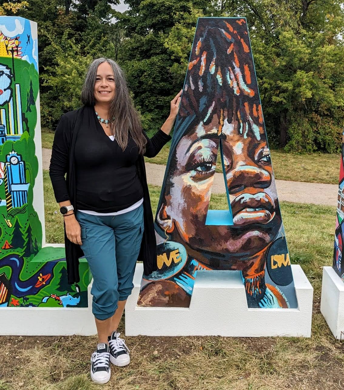 Professor Teresa Dunn with the “A” 