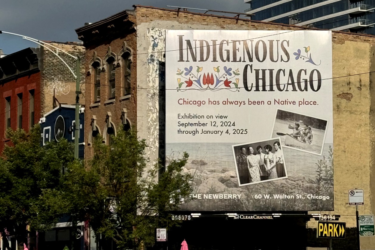 A promotional billboard advertising a project