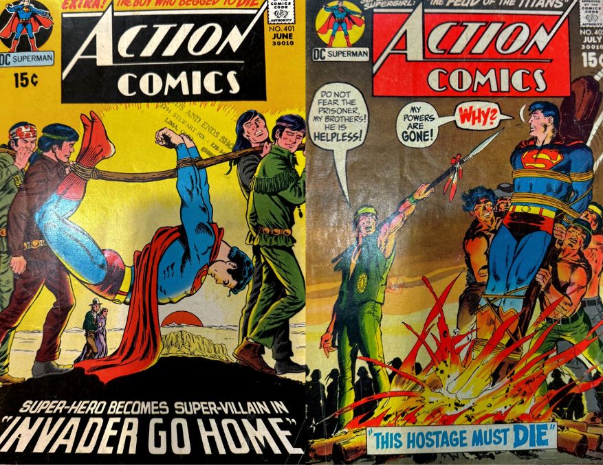 Two of the comic books in the Newberry collection