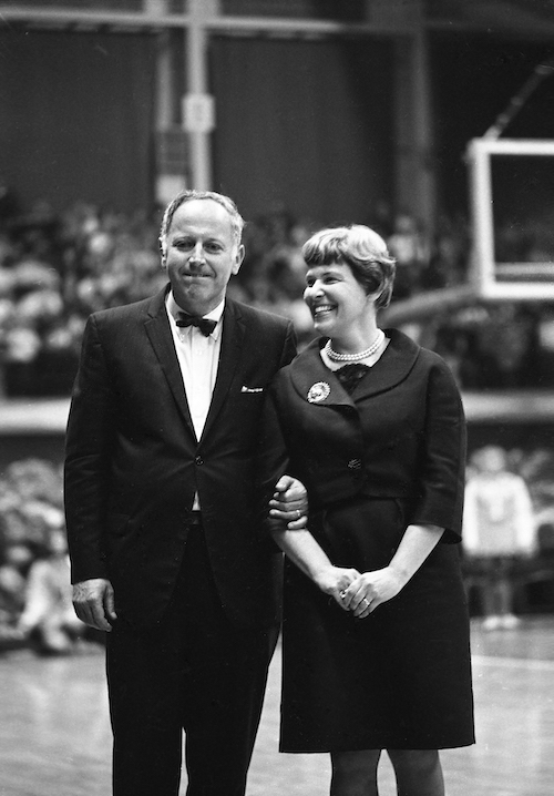 Pauline Adams and former MSU President Walter Adams. Courtesy photo.