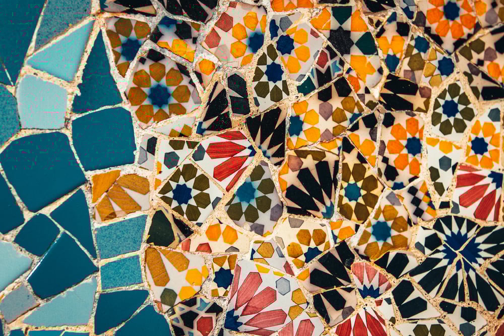 Like tiles in a mosaic, the individual pieces of PNAG are naturally arranged in unique patterns.