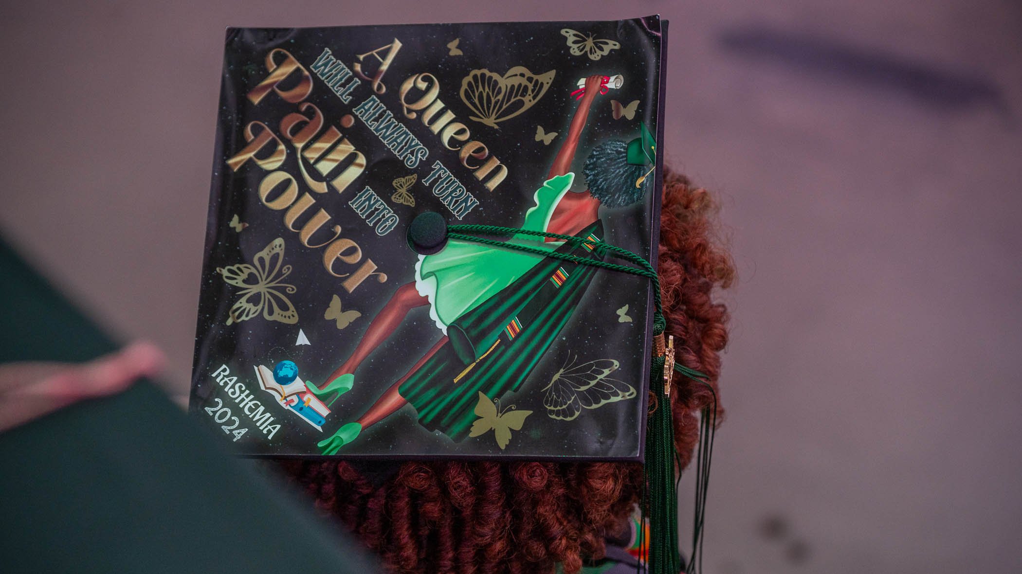 Decorated graduation cap