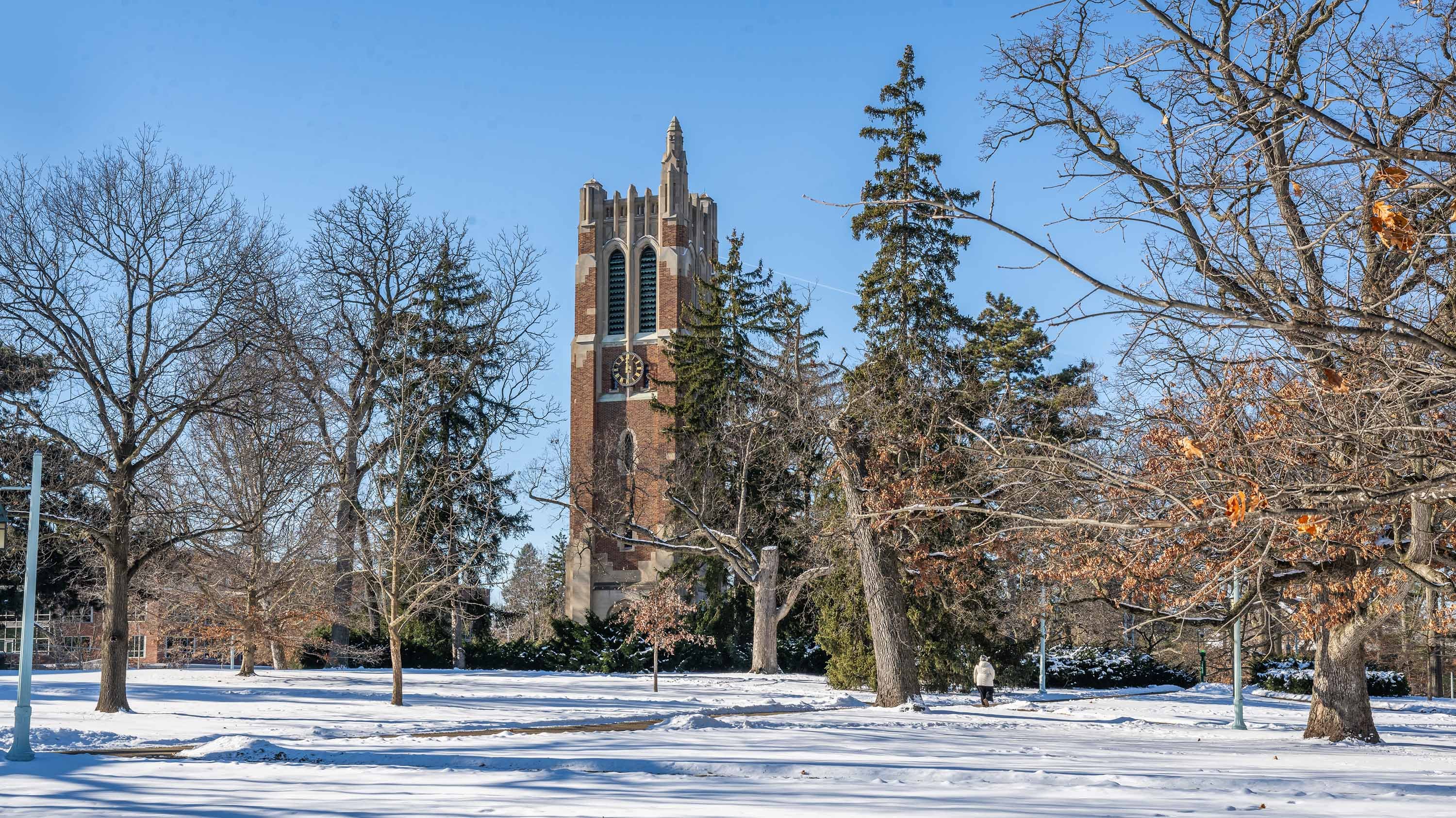 Beaumont Tower in winter