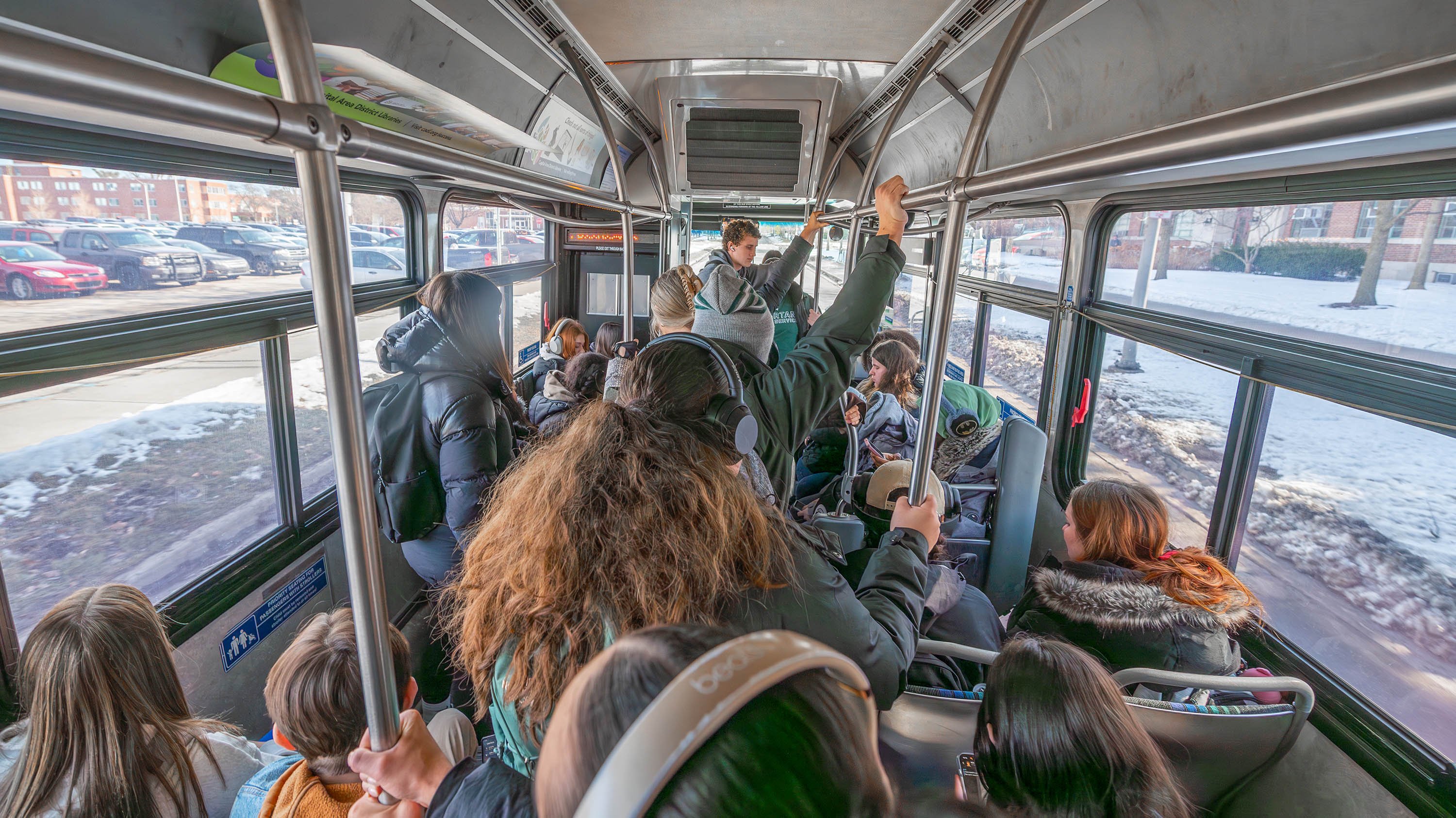 View from inside CATA bus