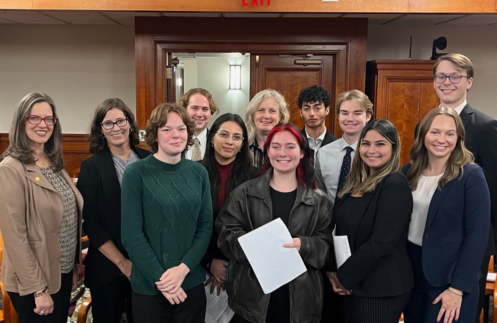 Members of Spartan Food Security Council on the day they testified in front of the Higher Education Committee in October 2023.