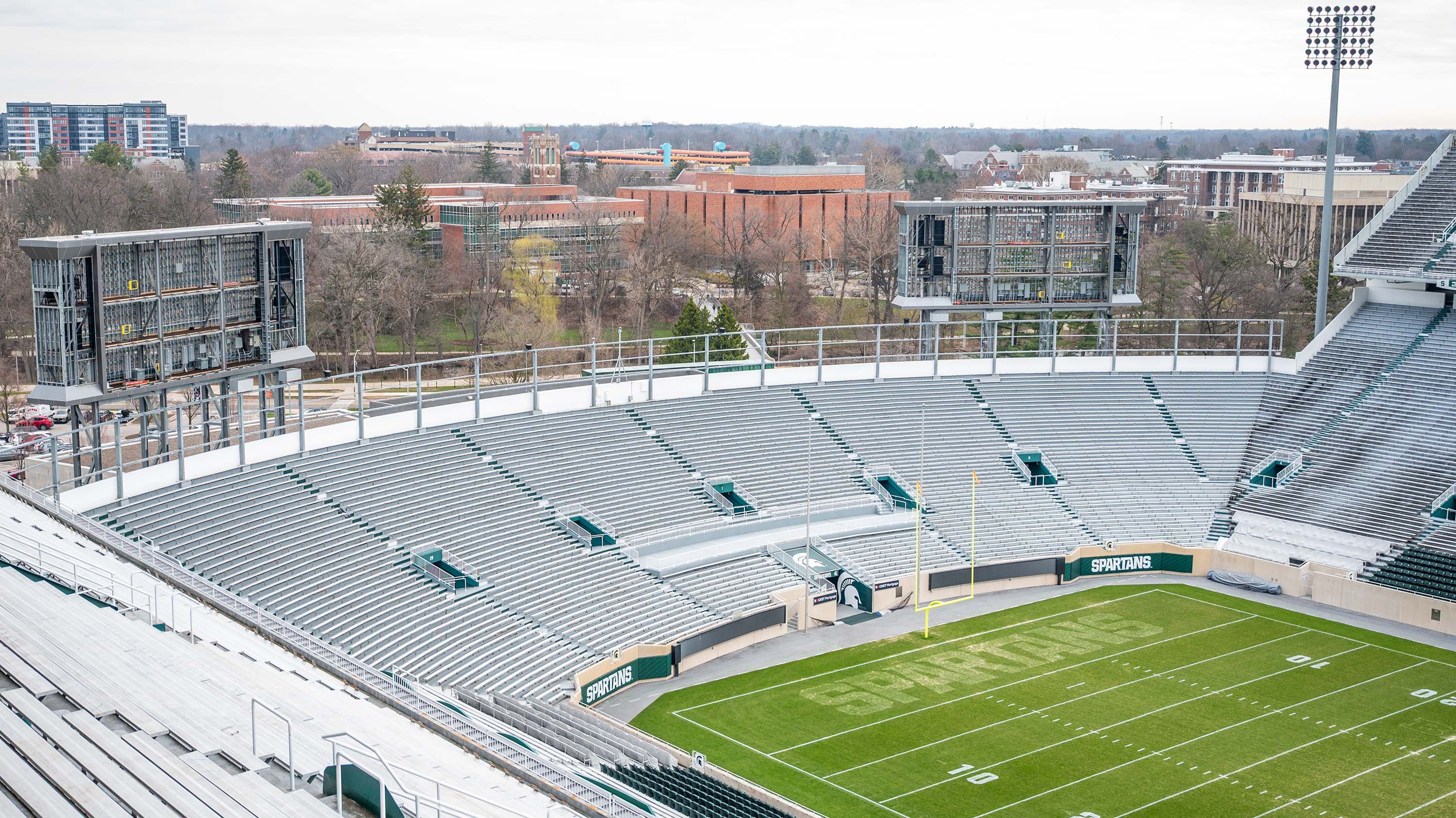 Spartan Stadium mid-renovation