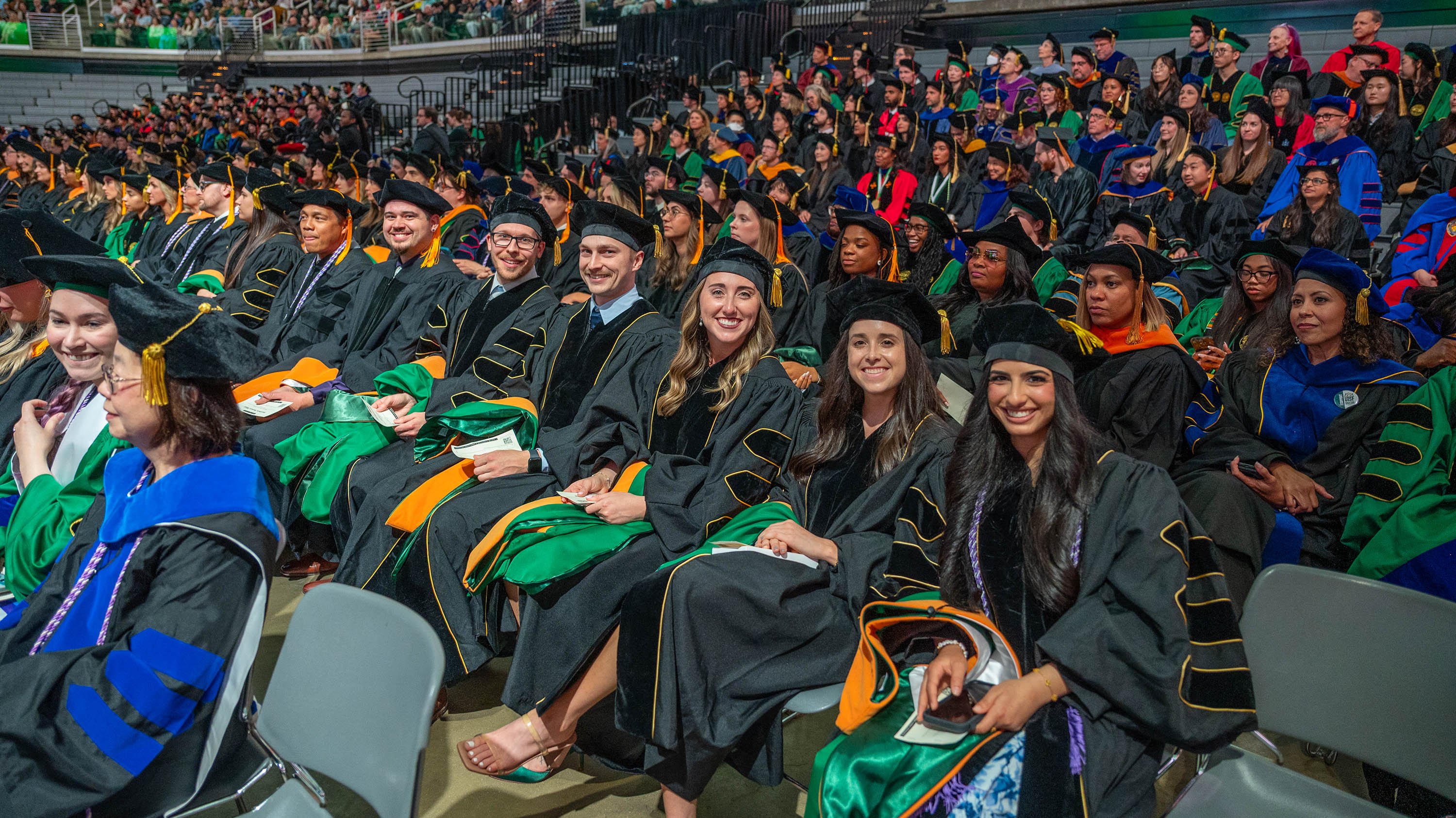 MSU doctoral students at commencement
