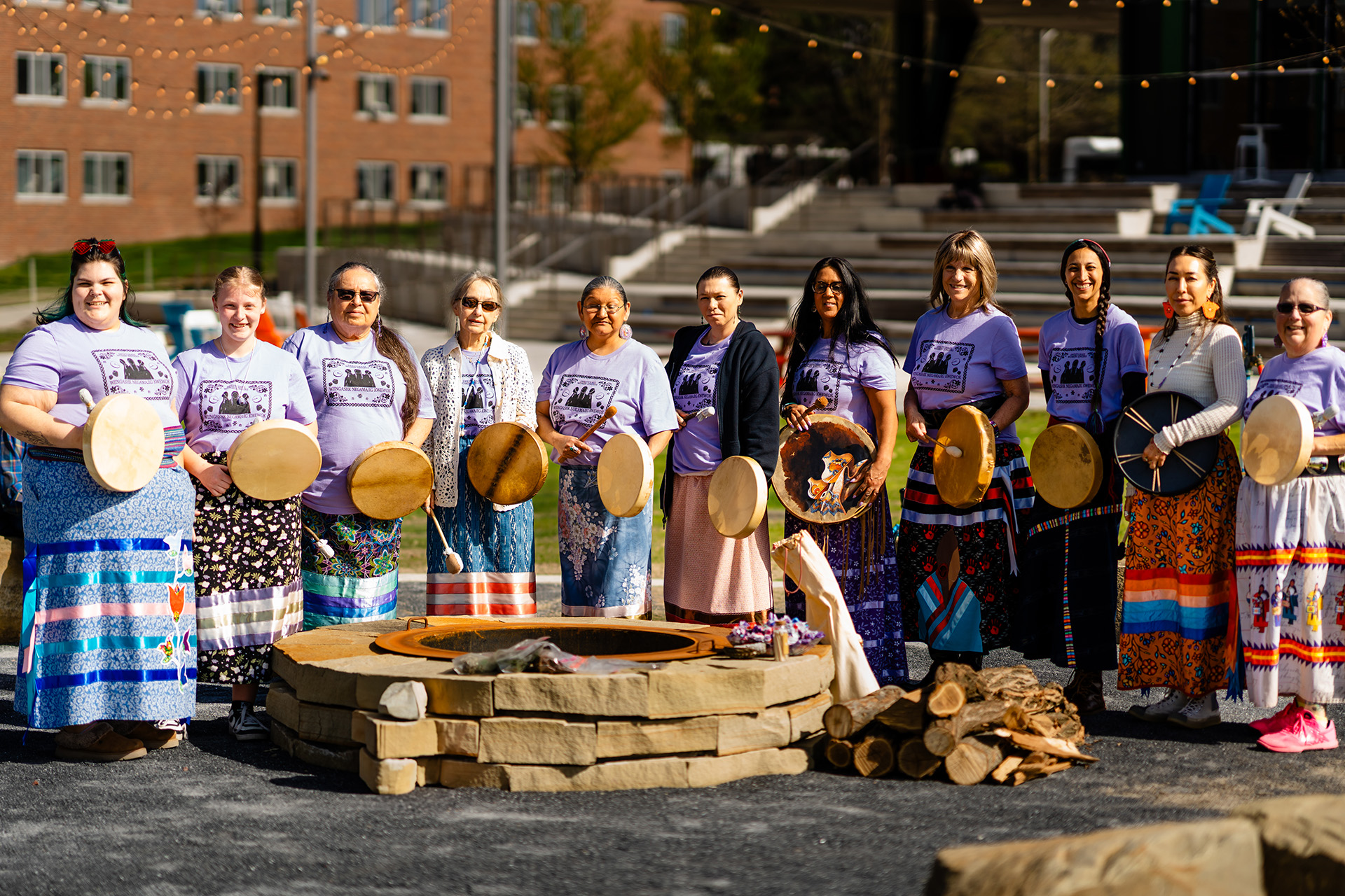 On April 30, the Sweet Grass Women Singers helped open the Multicultural Center's fire circle ceremony along with community leaders.