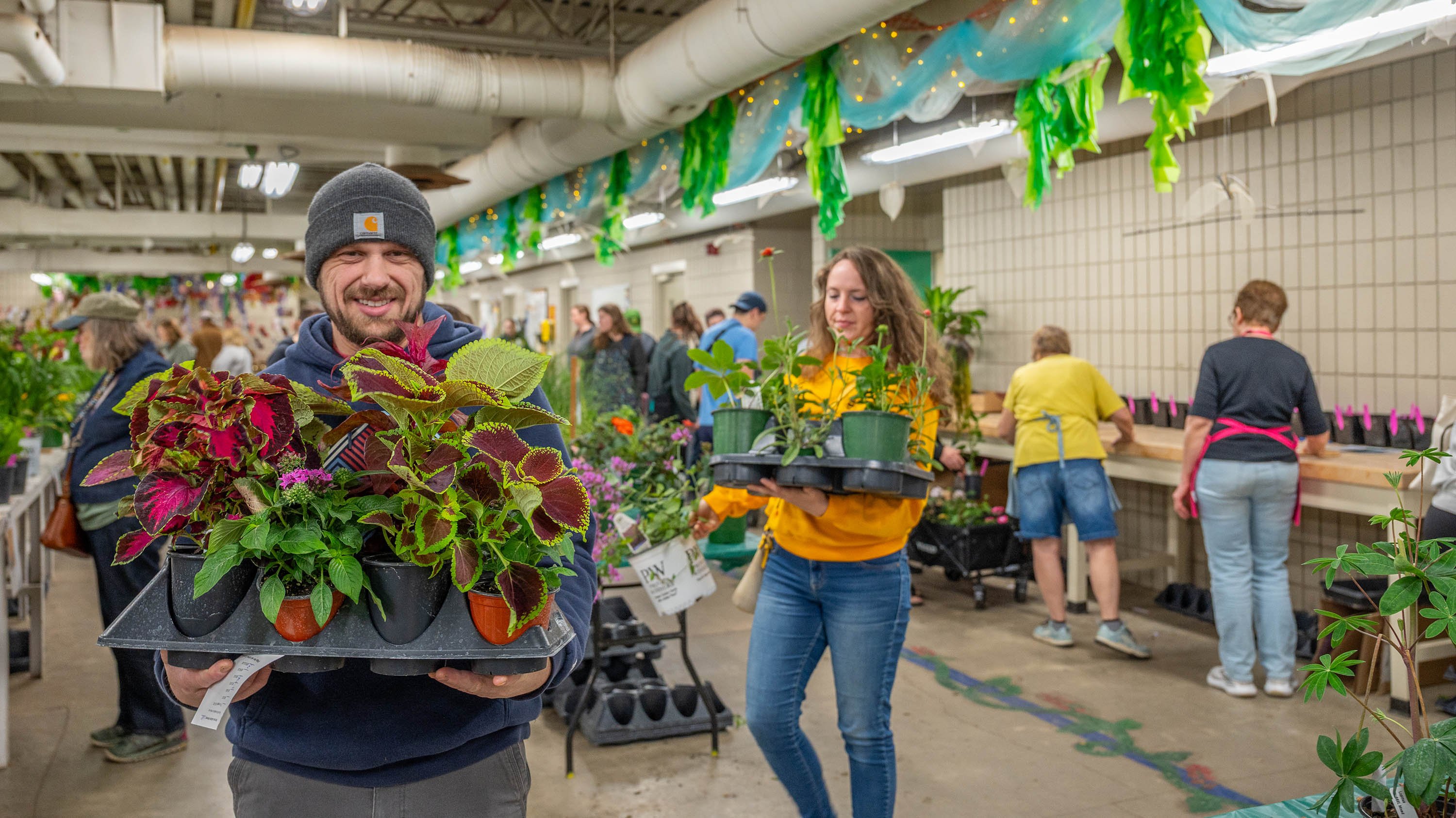 Attendees at MSU Plant Sale