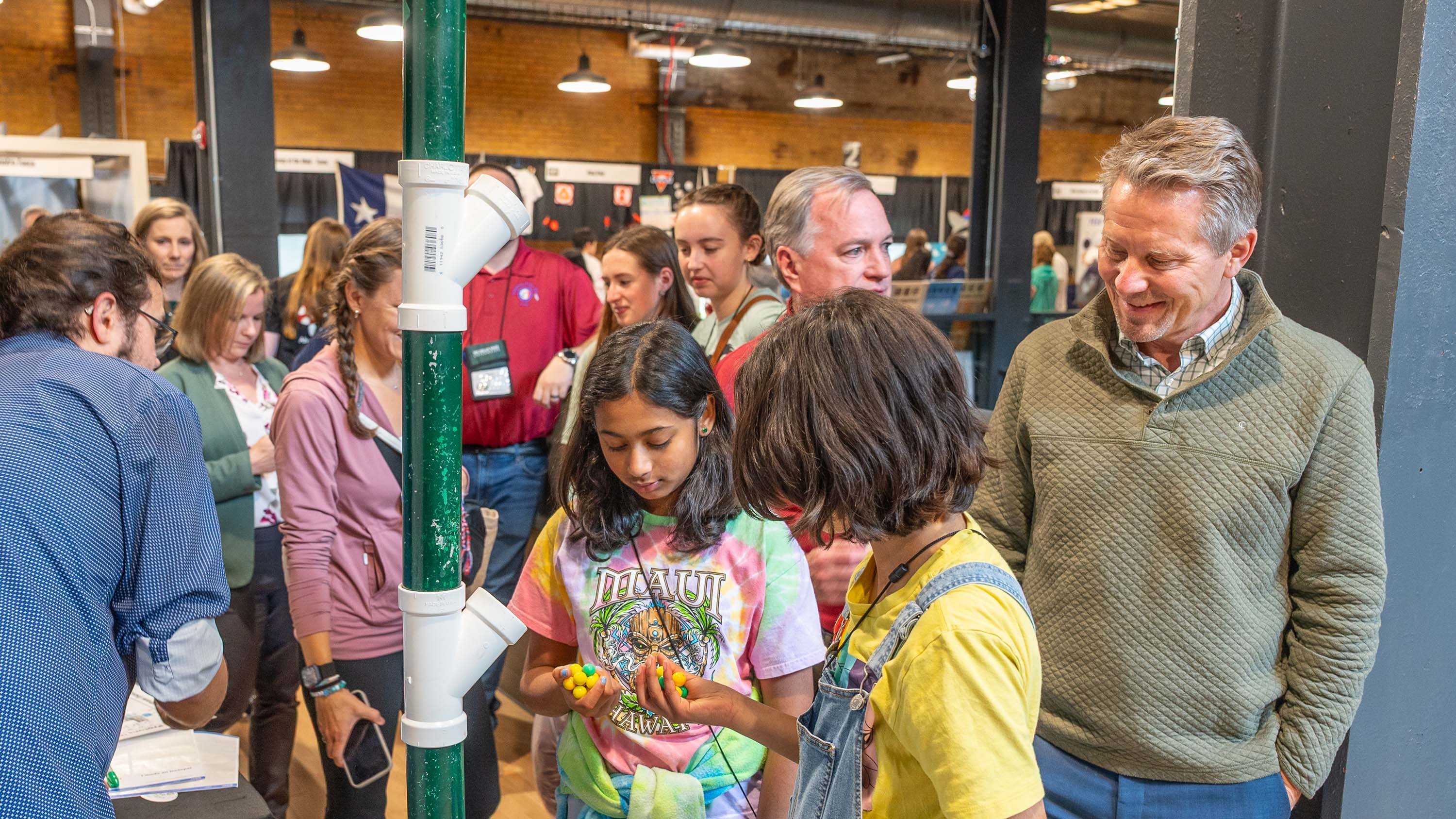 President Guskiewicz visiting Odyssey of the Mind competition