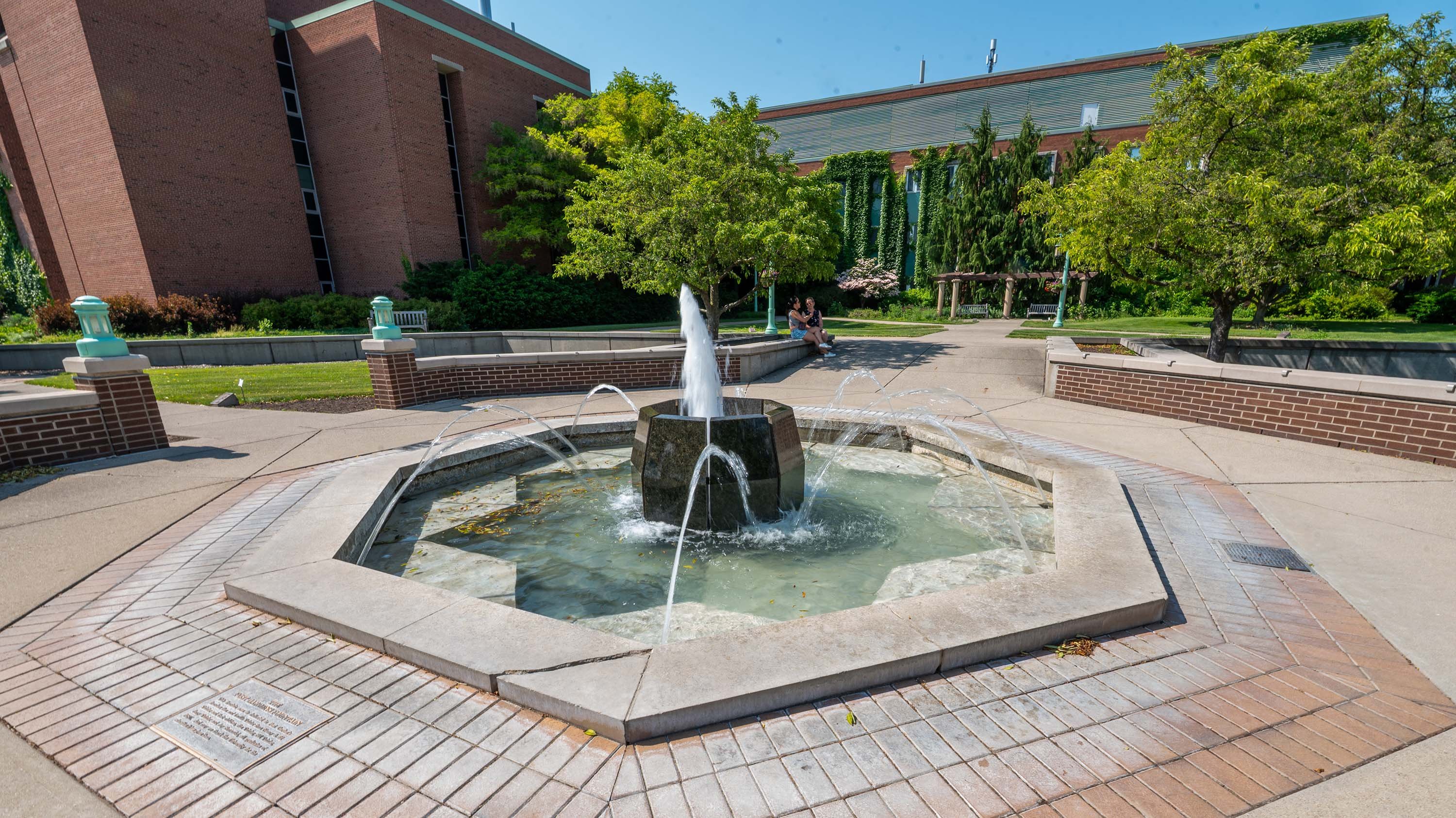 Fountain in MSU Horticulture Gardens
