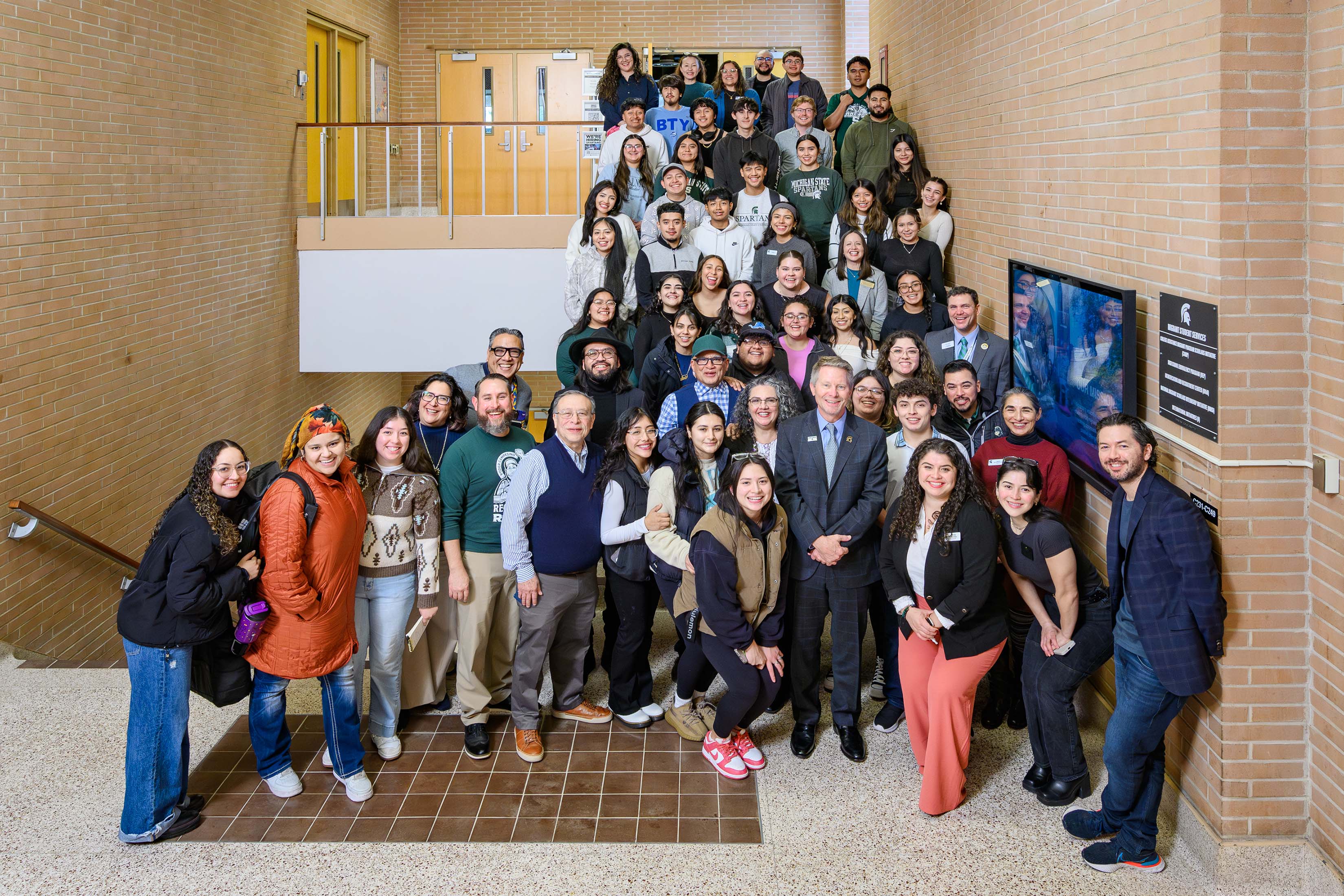 Group photo with migrant student services