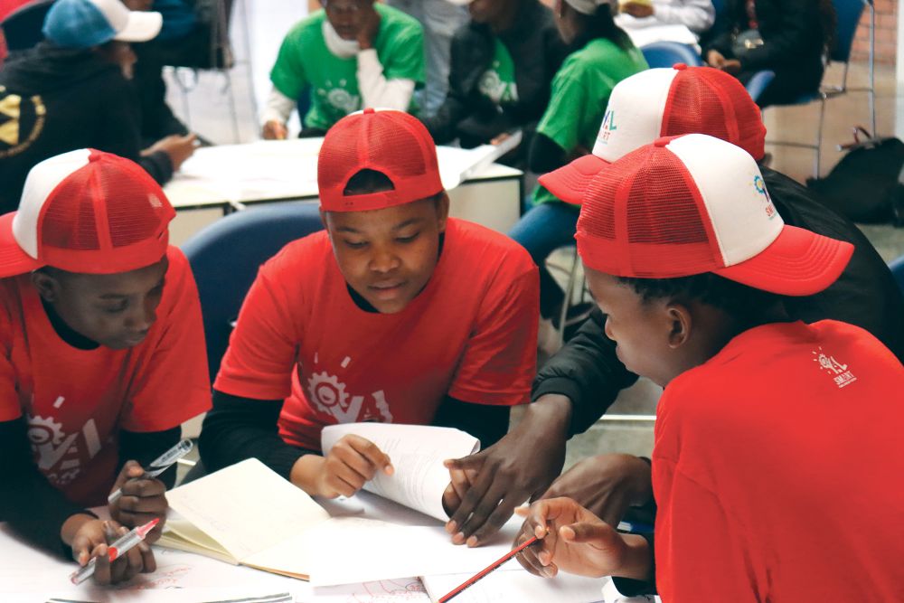 High school students in Botswana