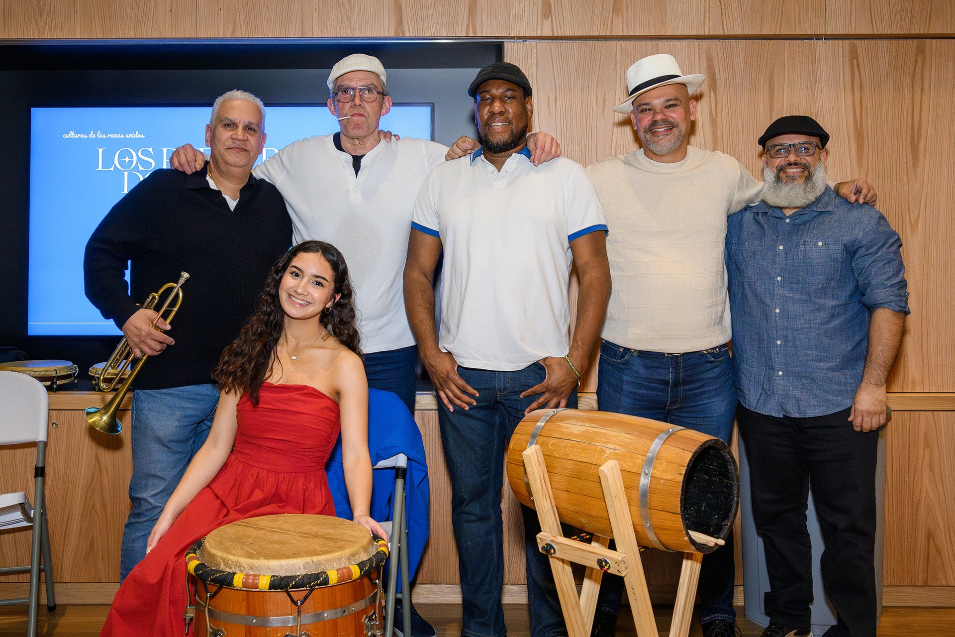 band with traditional drums