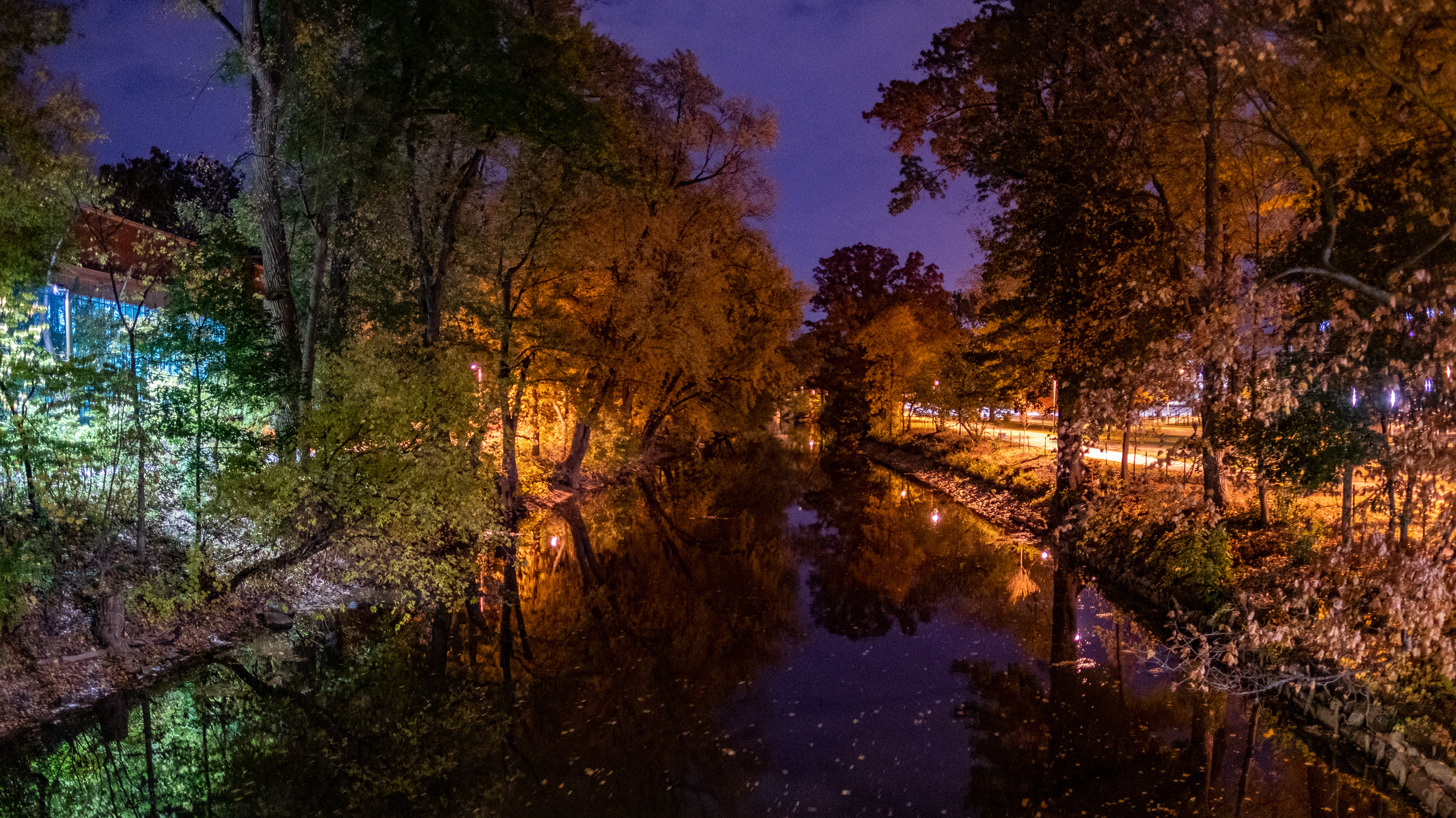 Red Cedar River at night