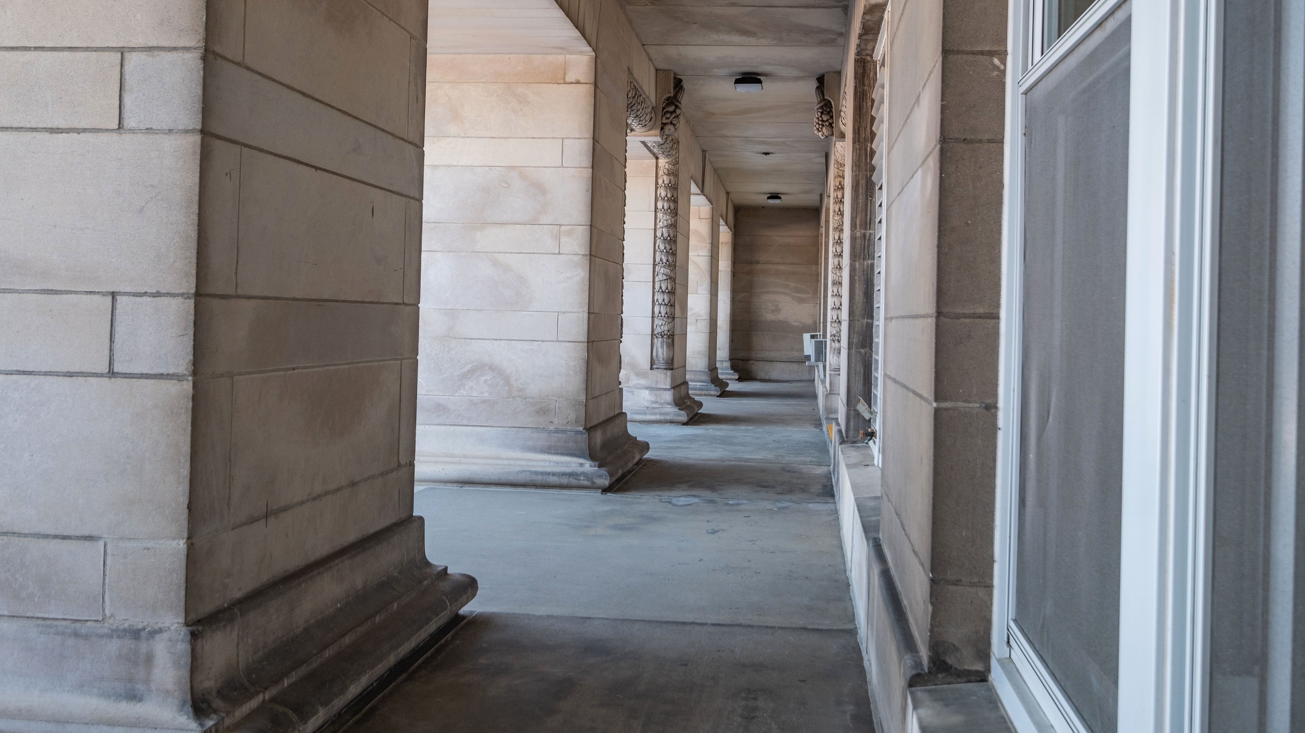 Interior of the Morrill Hall of Agriculture patio.