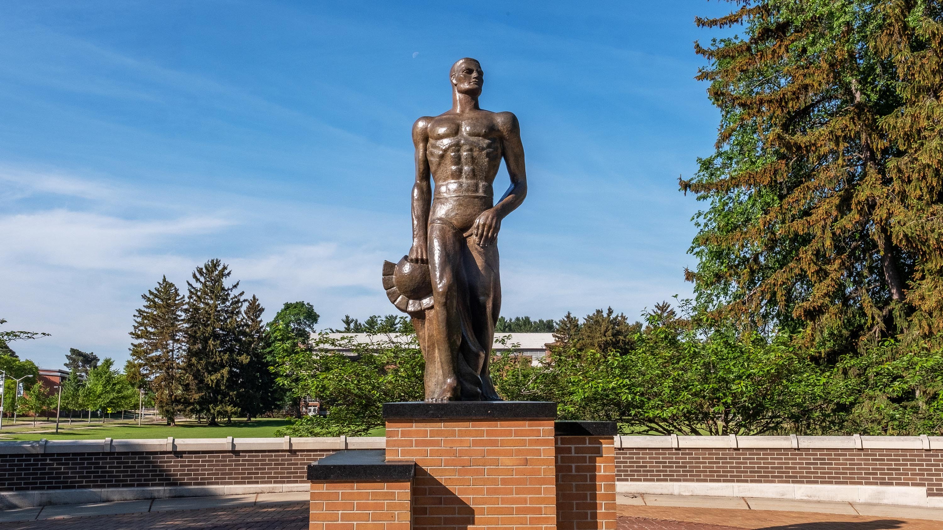 The Spartan Statue in late Spring