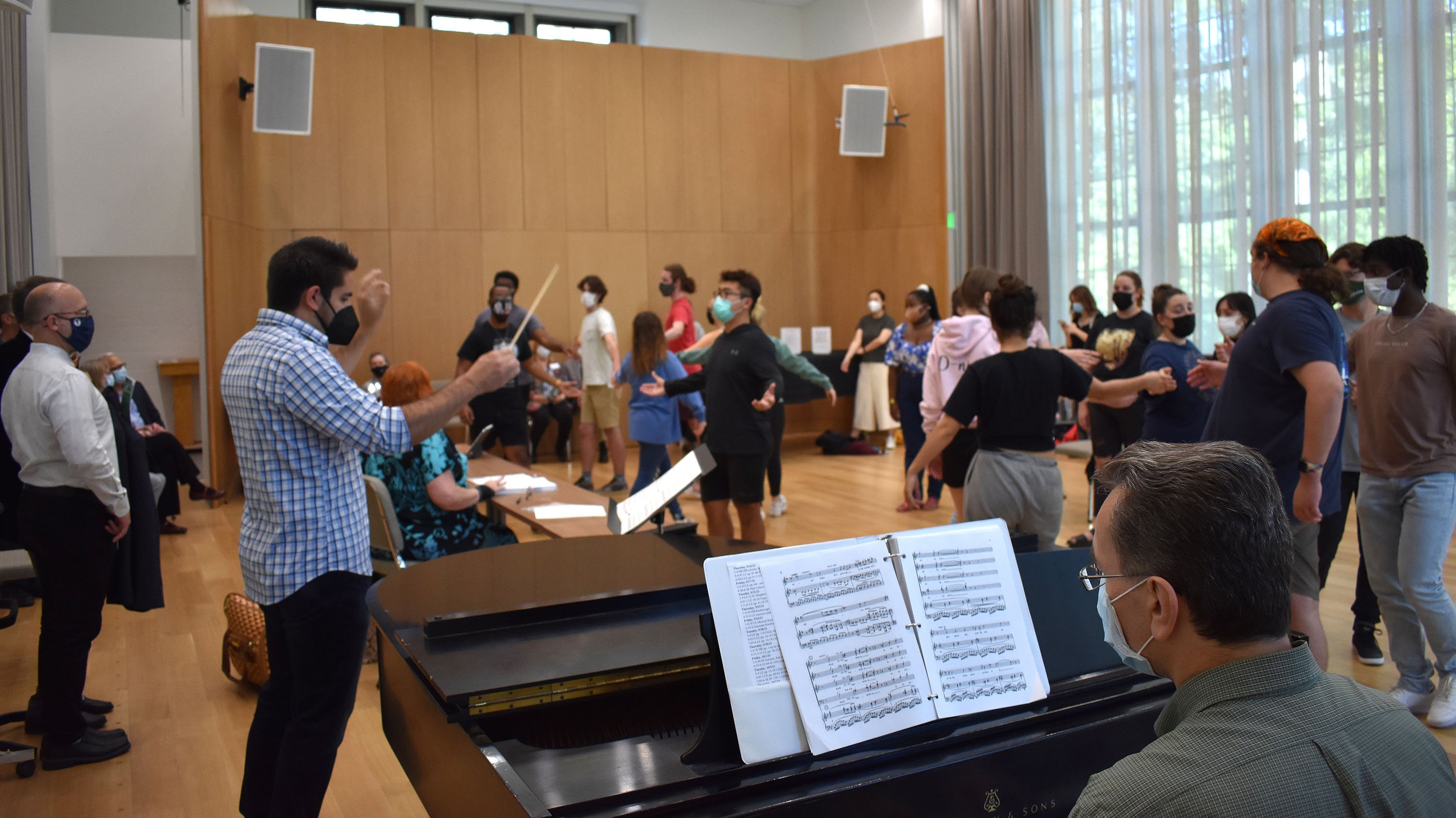 Musicians performing in Hollander hall