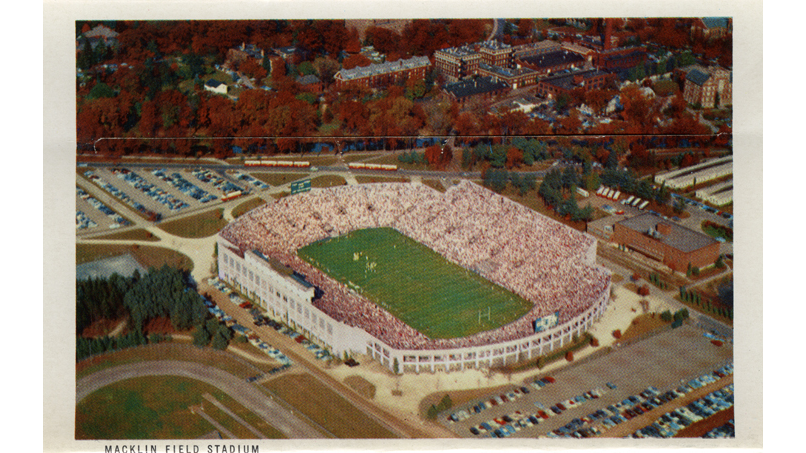 Postcard showing Spartan Stadium in 1955