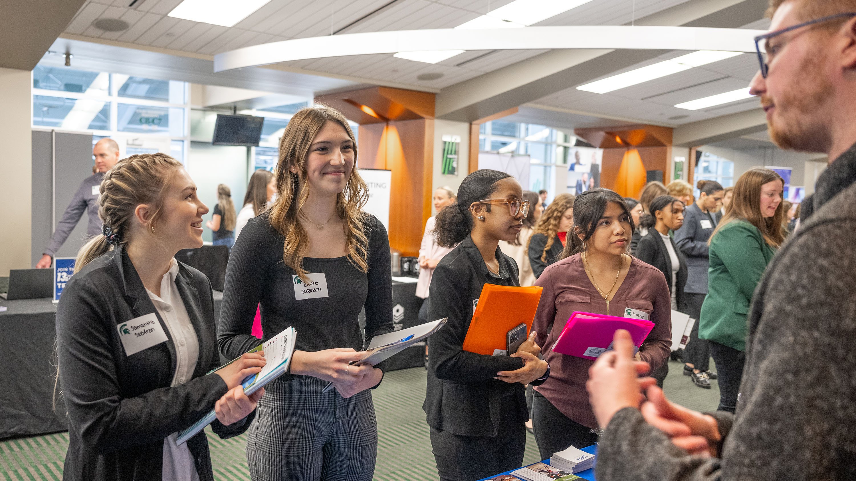 Students at career fair