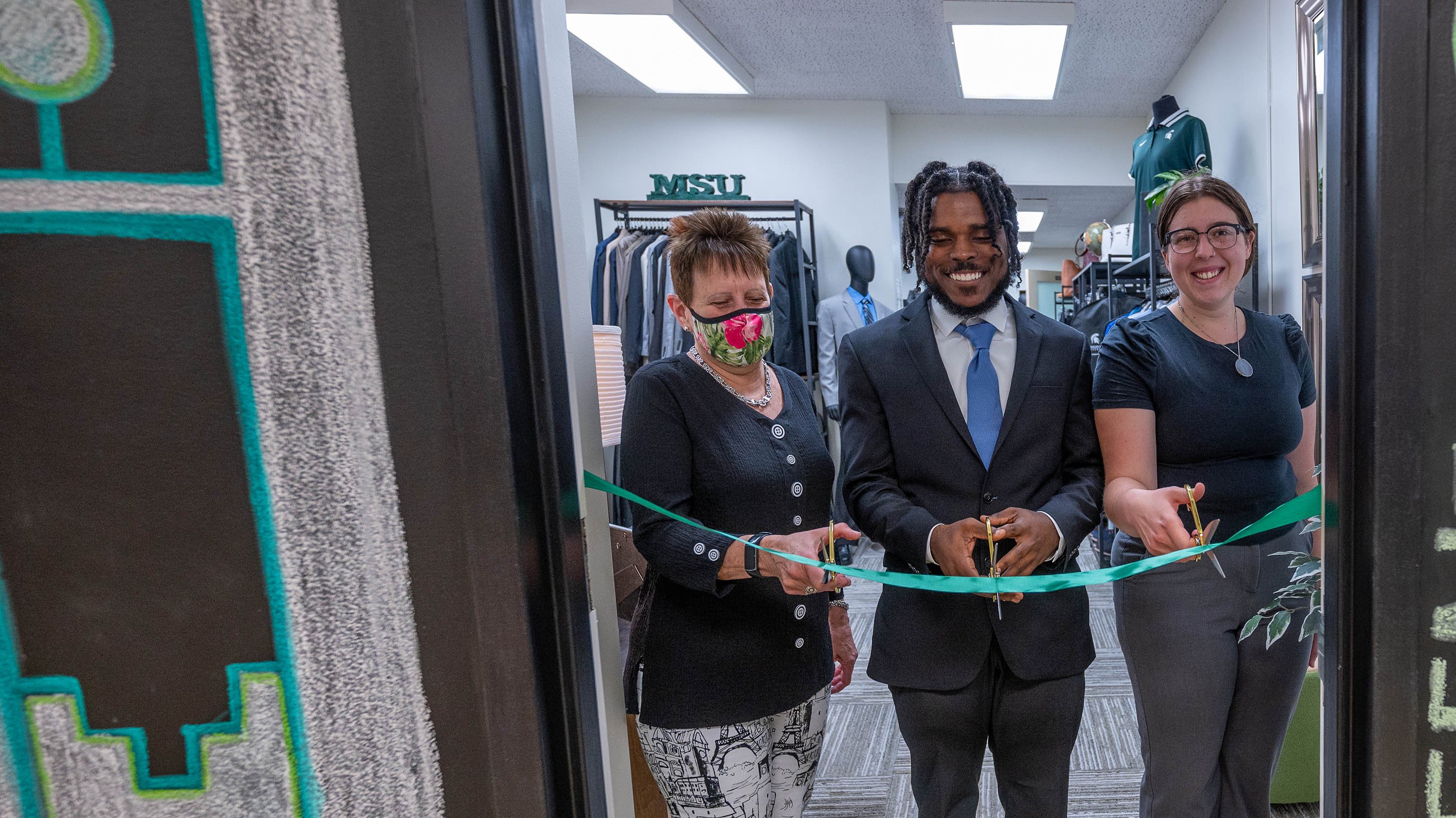Ribbon-cutting of Career Closet