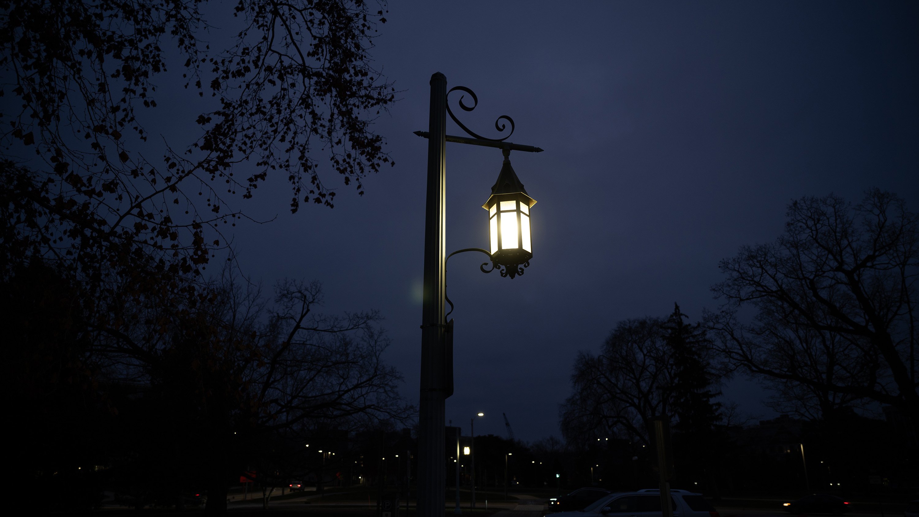 MSU lantern in early morning