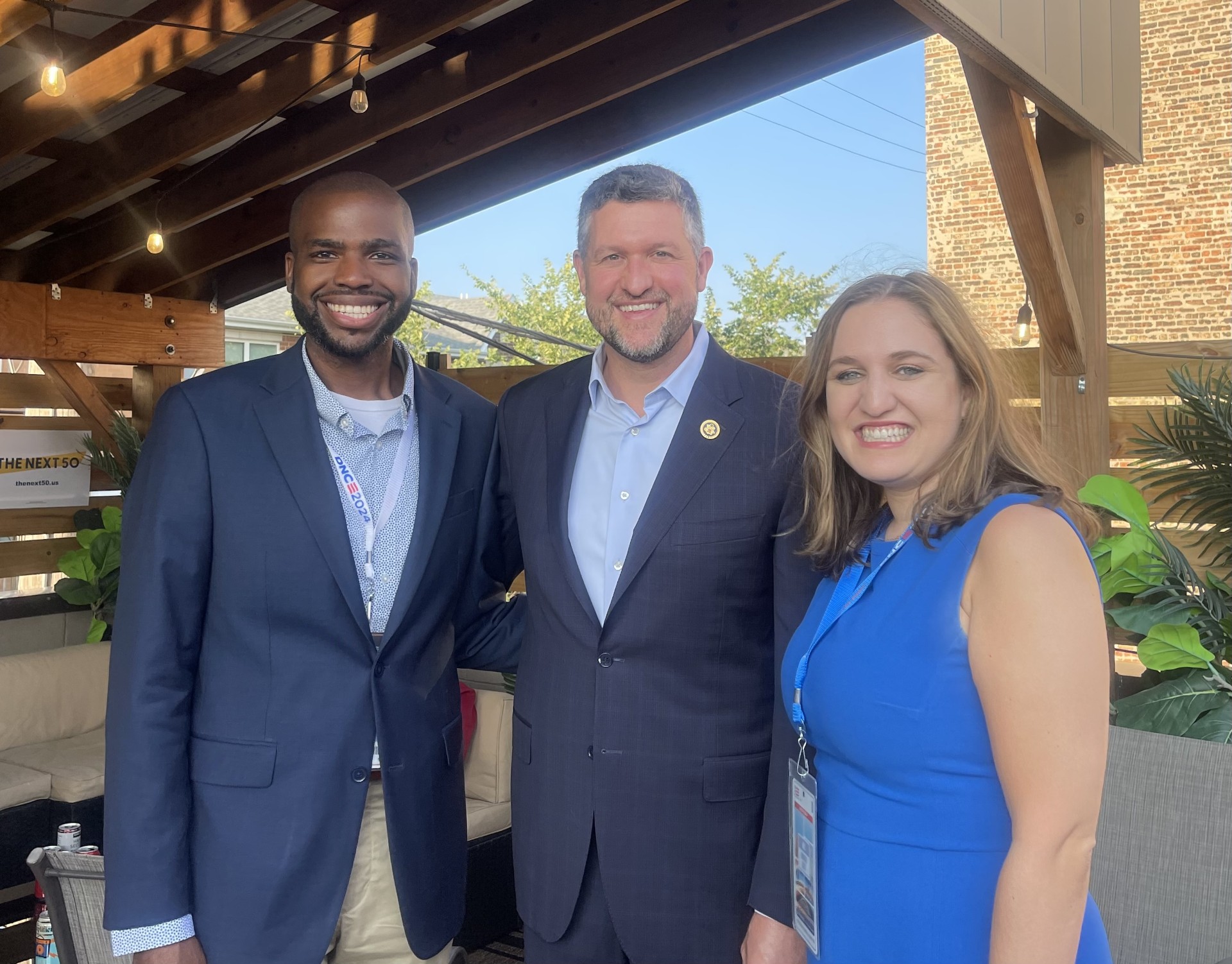 Calvin Wilborn poses with peers