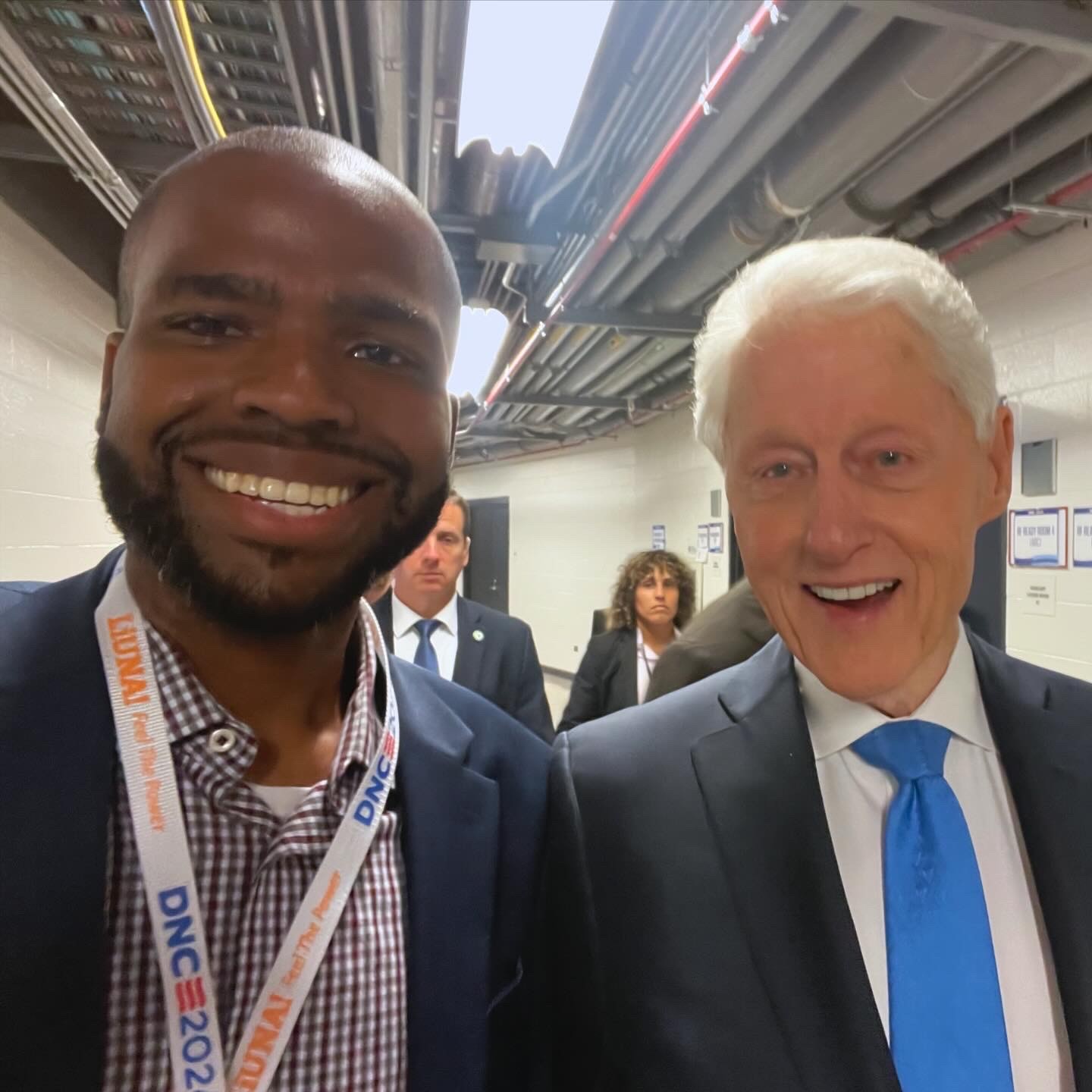 Calvin Wilborn poses with politician