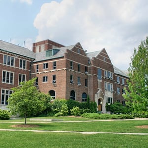 MSU Union on a bright summer day. 