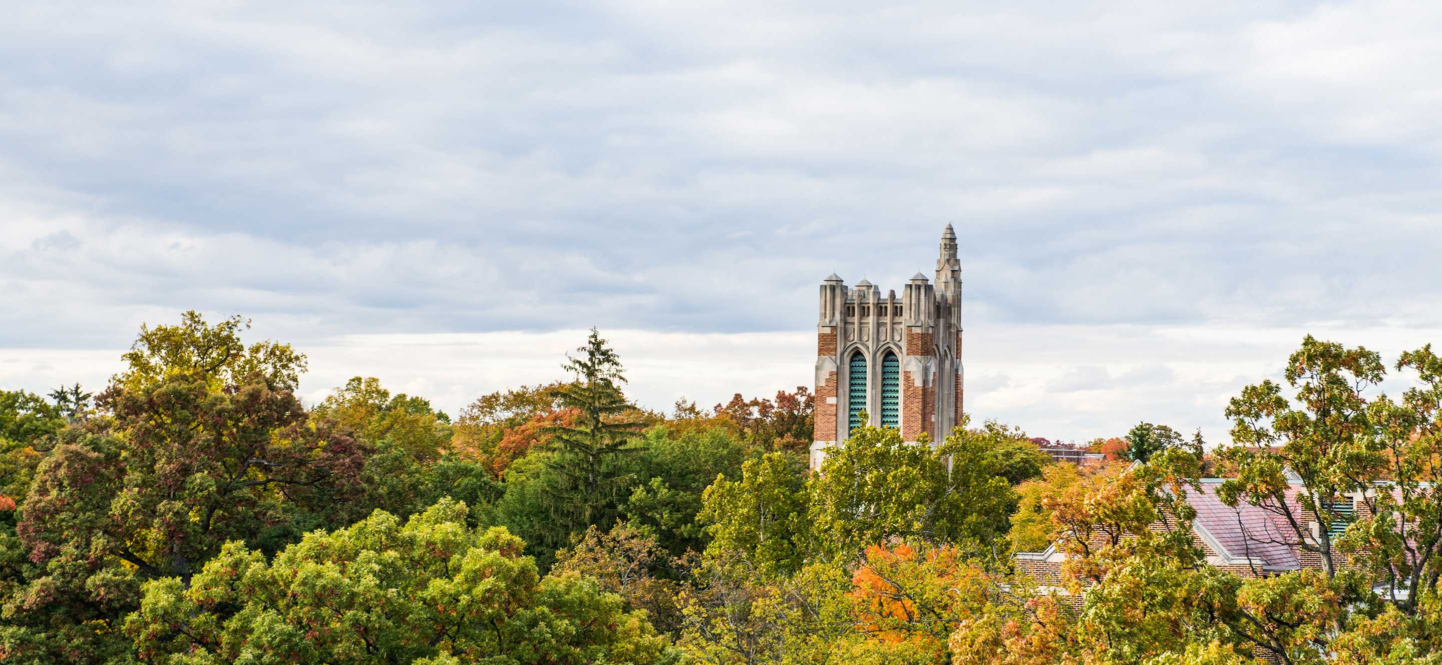 Beaumont Tower above trees