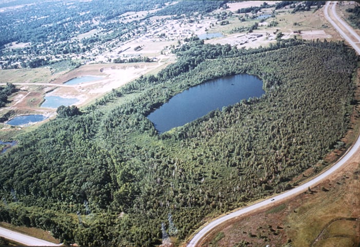 Bear Lake Natural Area, aerial view