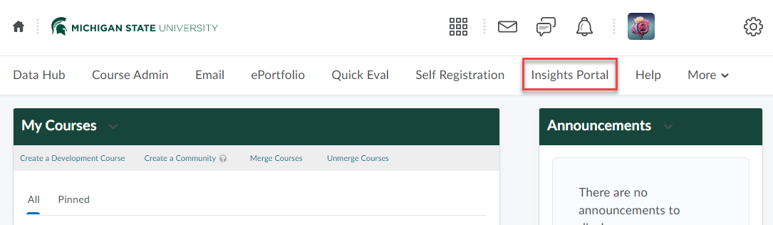 insights portal homepage