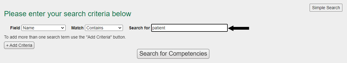 search for field