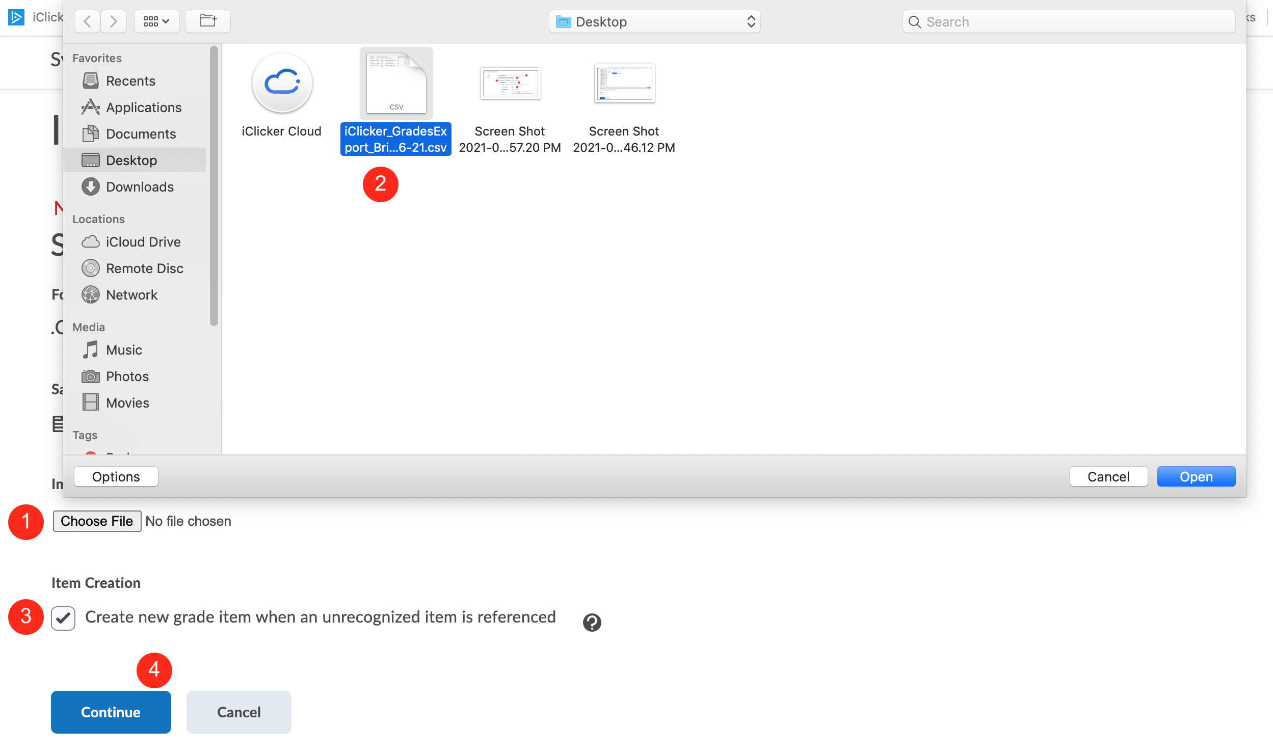 iClicker Cloud file