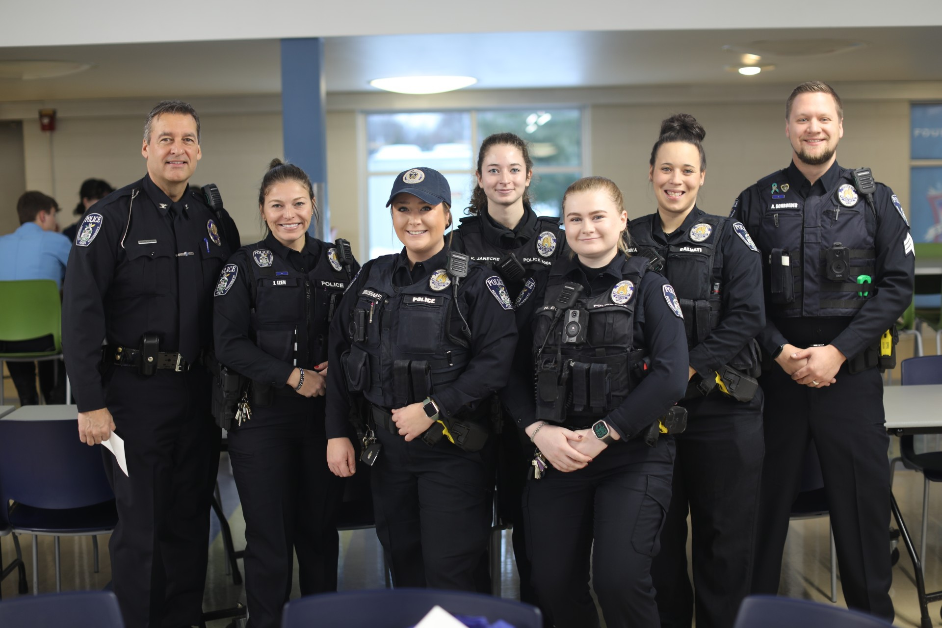 Group picture of several Michigan State University police officers