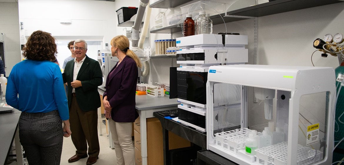 Grand Opening of EHI and QBEAM with Associate VP of Research and Innovation Kay Connelly, Thomas O'Halloran and Professor Anna Moore October 4, 2023