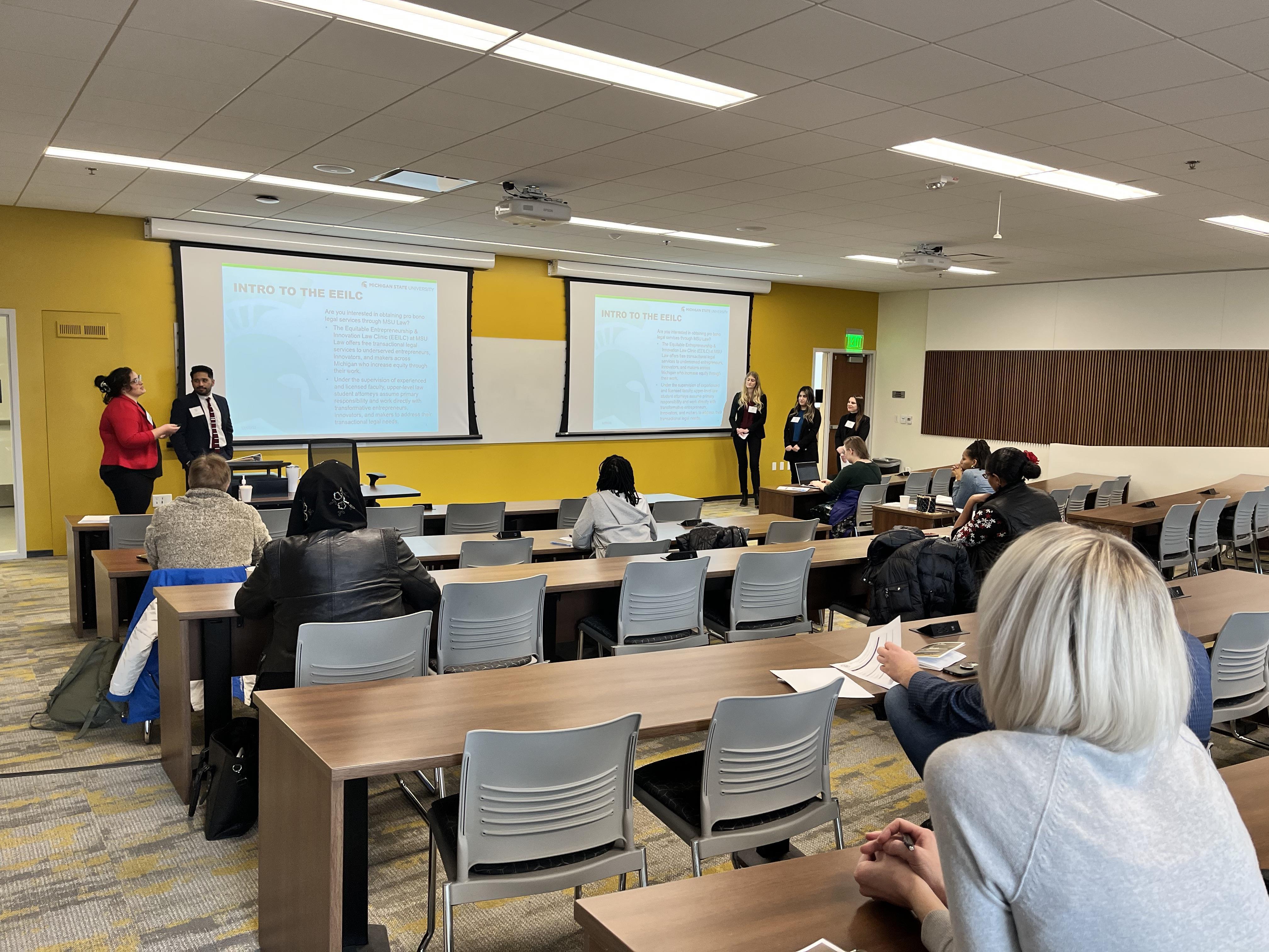EEILC workshop student presentation at Wayne State School of Social Work