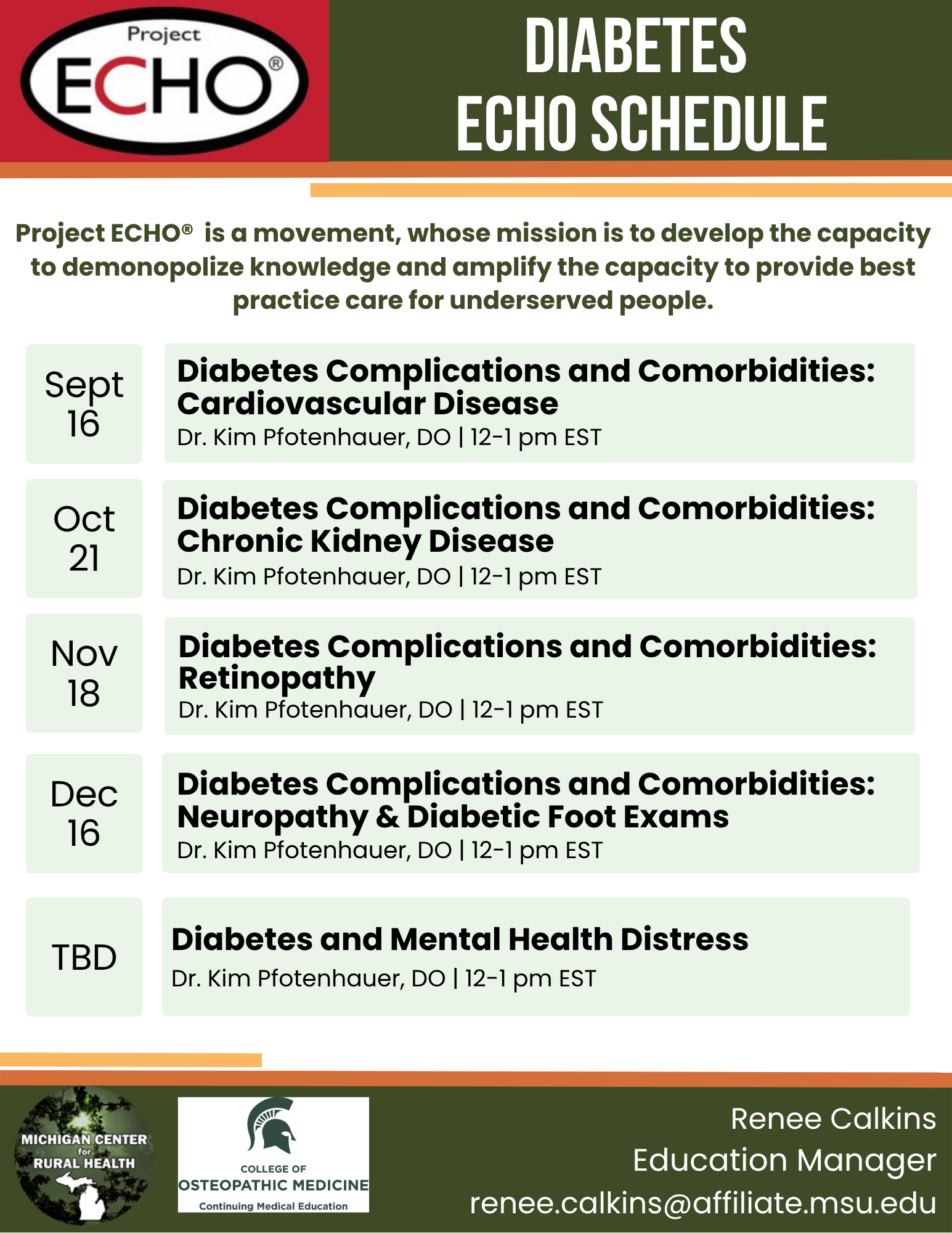 2025 Diabetes ECHO Schedule pt 2