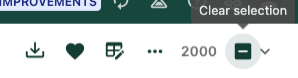 Screenshot of the clear selection menu icon