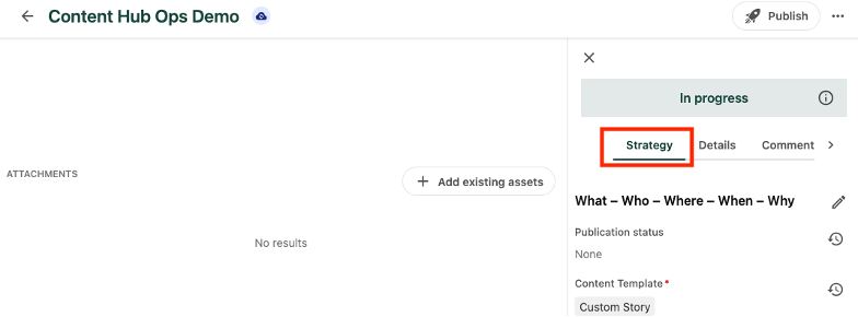 Menu tabs reading 