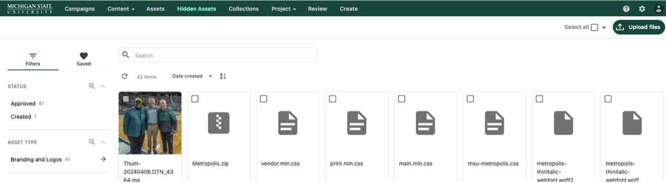 The hidden assets page