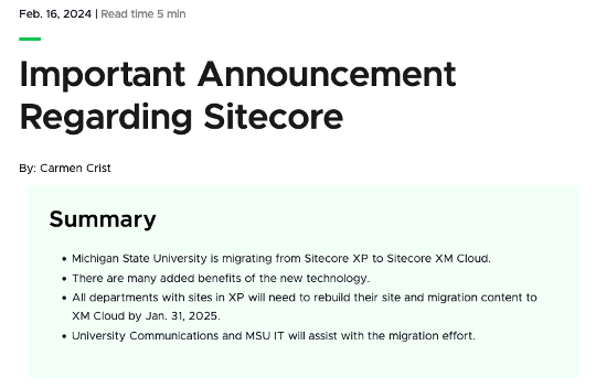 A screenshot of a website story. At the top left: 