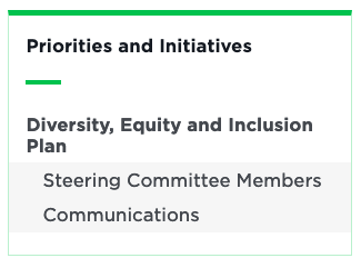 A screenshot of a contextual navigation component