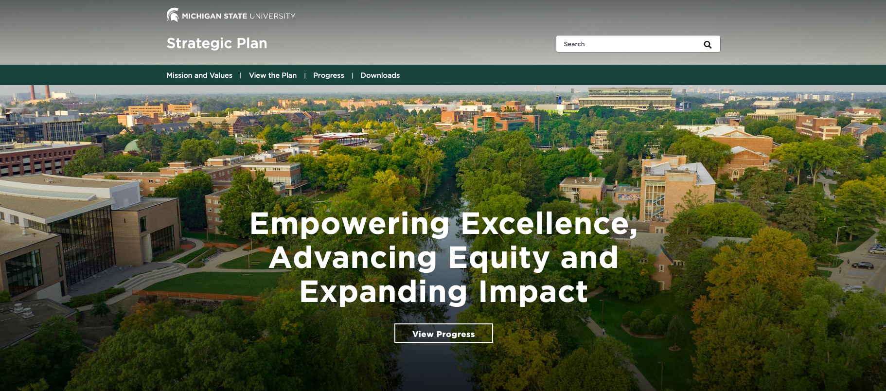 A screenshot of a hero banner