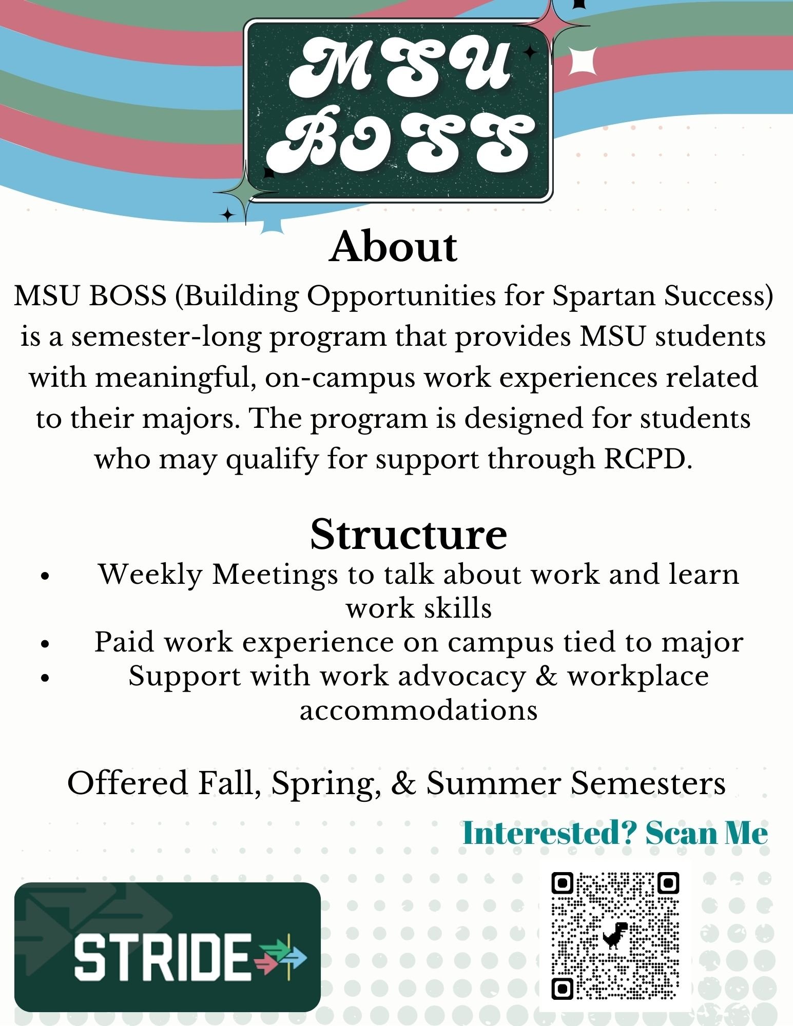 BOSS Flyer  Timeline